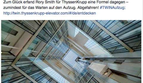Thyssen Krupp Aufzug Warten