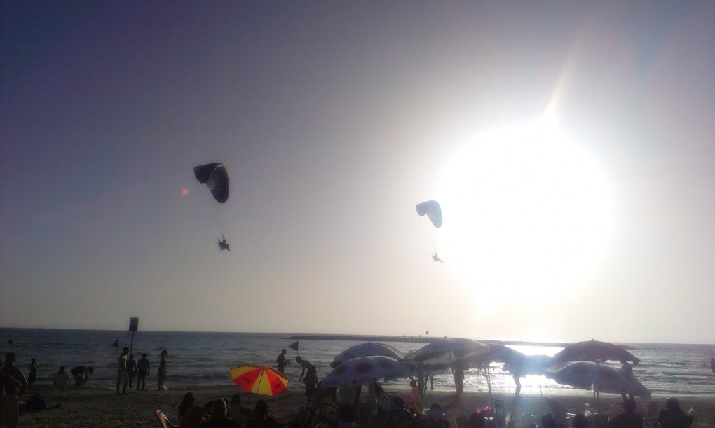 Tel Aviv Beach Kiten Surfen Meer