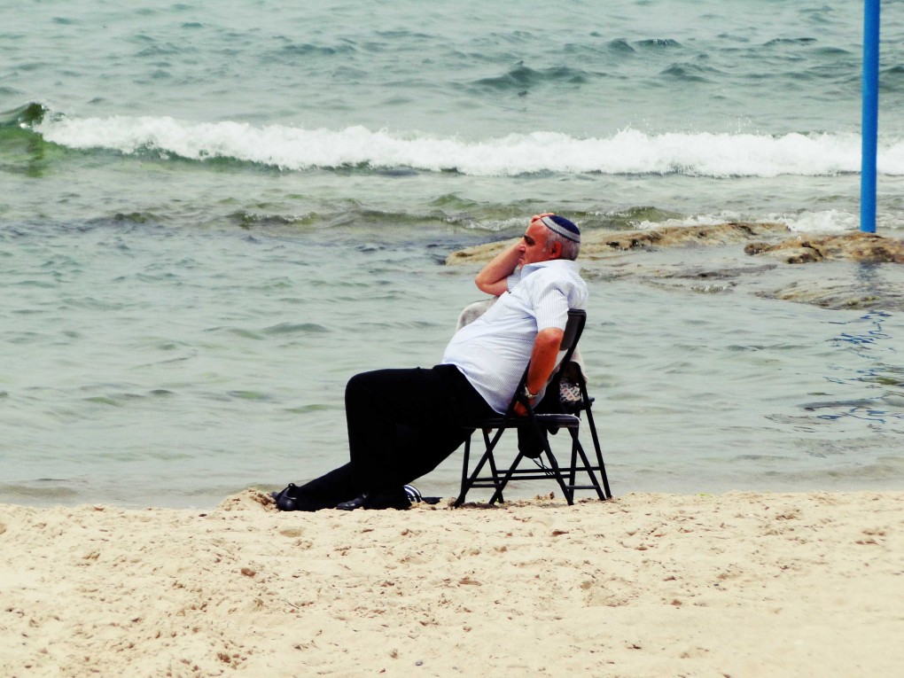 Tel Aviv Beach Strand Meer Mann
